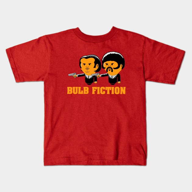 Bulb Fiction Kids T-Shirt by bohsky